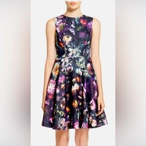 Ted Baker London Inesia Floral Print Fit & Flare Dress Size 1 (small)